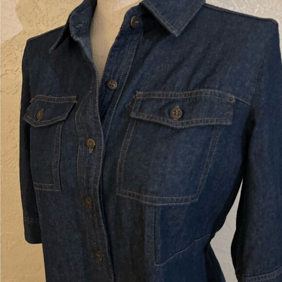 Denim Shirt Dress - Picture 2 of 8
